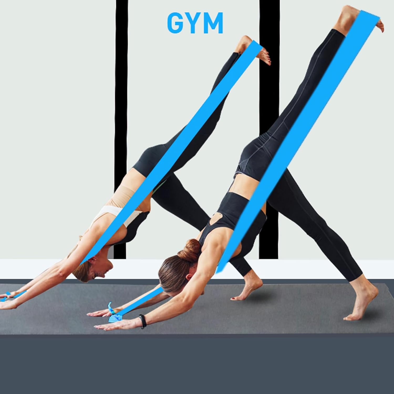 A AZURELIFE Resistance Bands,Professional Long Non-Latex Elastic Stretch Bands,Exercise Bands for Physical Therapy, Yoga, Pilates, Rehab, at-Home or The Gym Workouts, Strength Training - Image 8