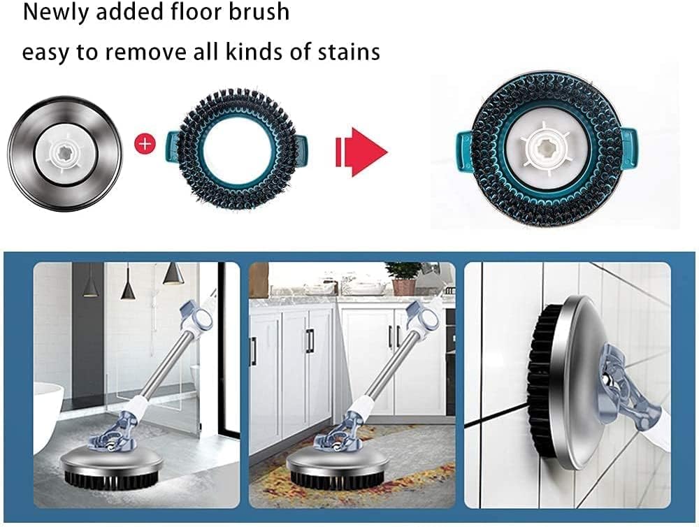 Spin Mop Bucket Deluxe 360 Spinning Floor Cleaning System with 6 Microfiber Replacement Head Refills,62" Extended Handle,4X Wheel for Home Cleaning - Image 5