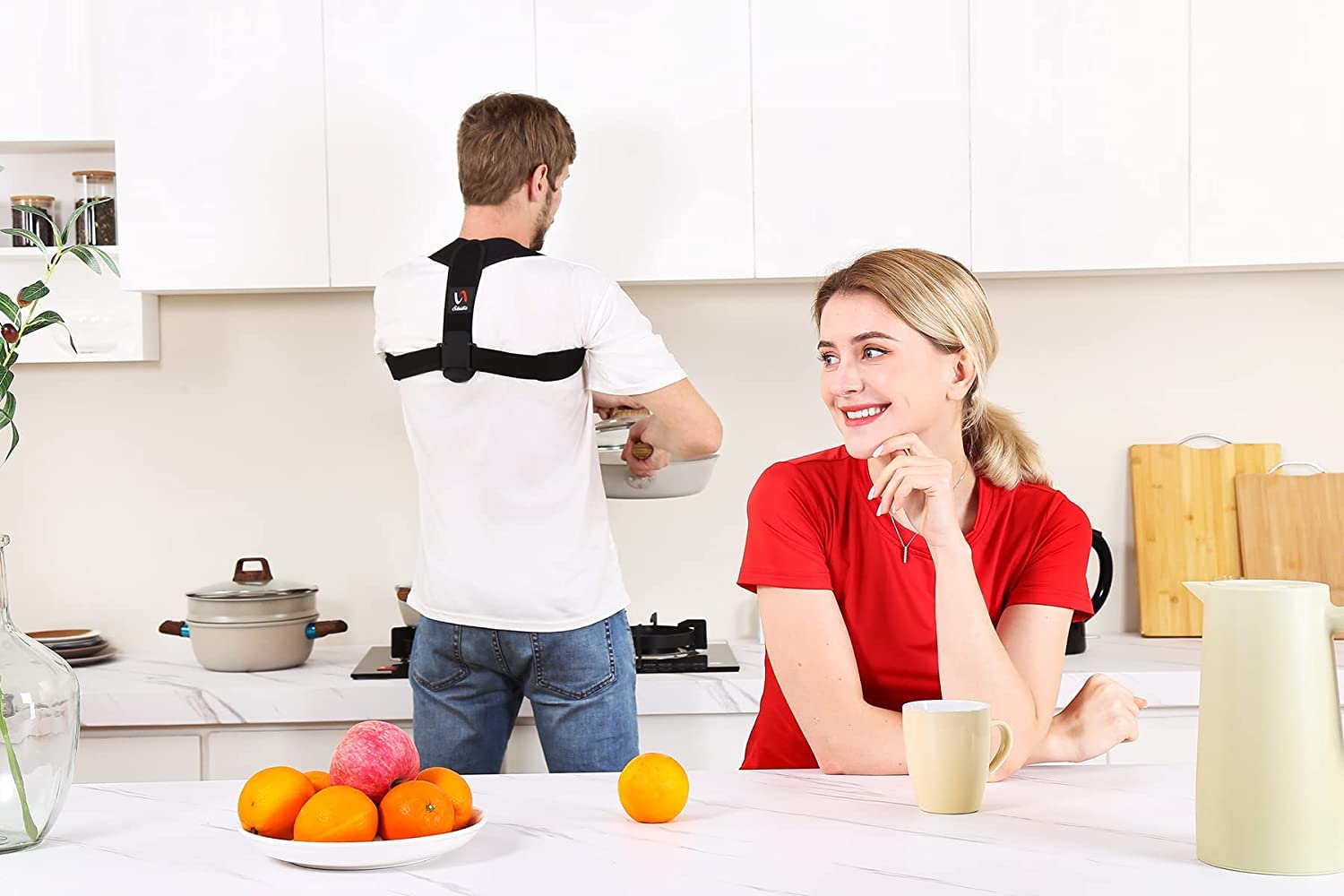 Schiara Posture Corrector for Men and Women, Comfortable Upper and Back Brace, Adjustable Back Straightener Support for Back, Shoulder and Neck - Image 5