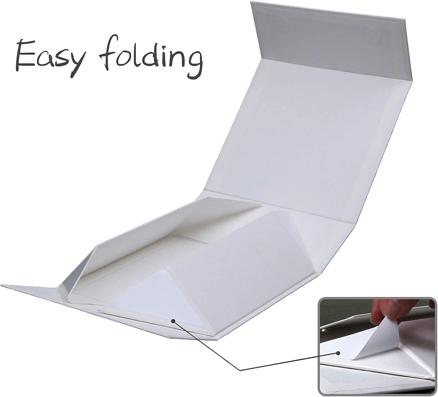 Rsgift White Gift Box with Lids,9.7x7.2x3.3 Inch Gift Boxes for Presents,Magnetic Closure boxes for Wedding,Birthday,Graduation Packaging - Image 3
