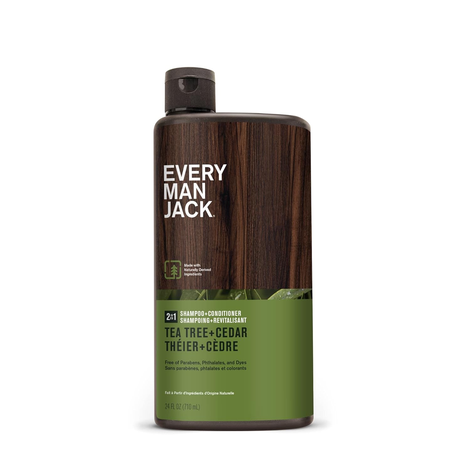 Every Man Jack 2-in-1 Tea Tree + Cedar Shampoo + Conditioner - Thicken, Cleanse, and Hydrate Hair with Coconut, Aloe, Tea Tree Oil - Naturally Derived and No Harmful Chemicals - 24oz -1 Bottle - Image 10