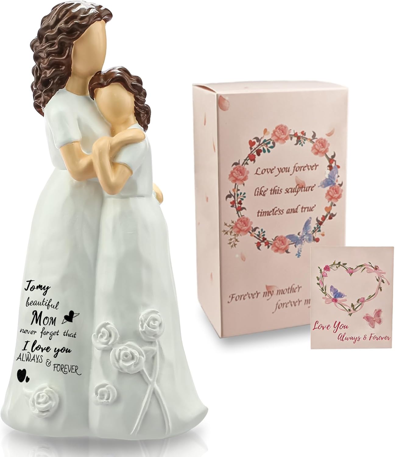 Mothers Day Mom Gifts for Mom from Daughter,Cool Birthday Gifts for Women Wife Christmas Stocking Stuffers Unique Gift Ideas for Mama Grandma Aunt Hand-Painted Figure Sculpture Presents