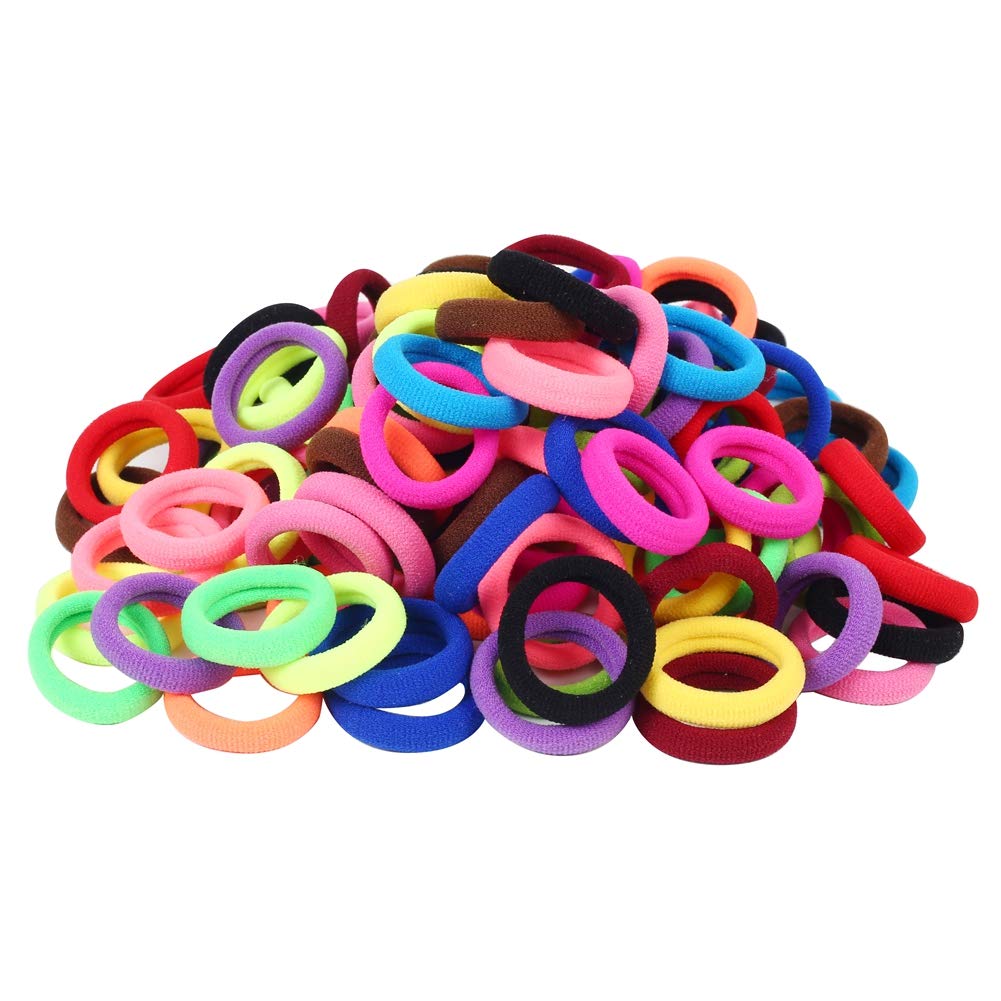 QRTVI 120 Pcs Baby Hair Ties, Cotton Toddler Hair Ties for Girls and Kids, Multicolor Small Seamless Hair Bands Elastic Ponytail Holders(15 Colors) - Image 2