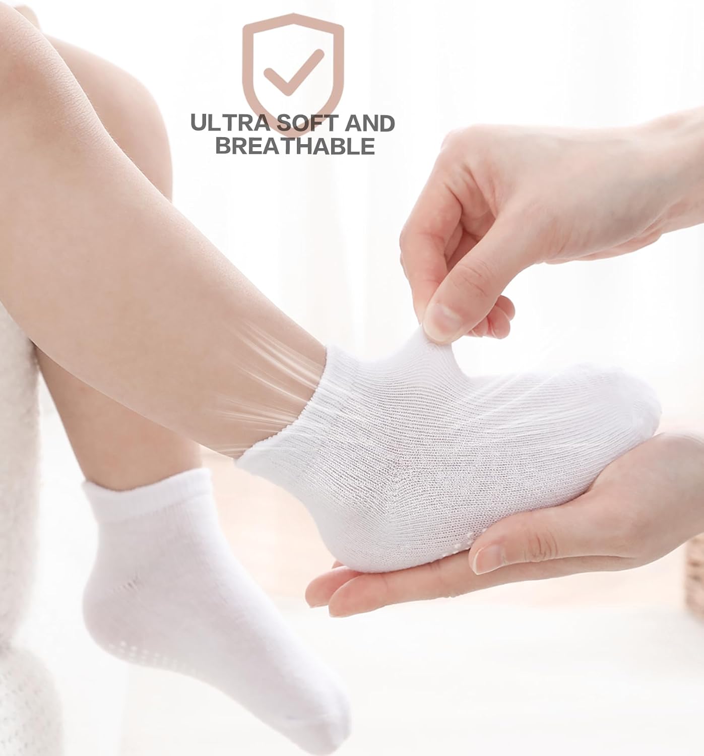 JAKIDAR Baby Toddler Socks Non Slip 9 Pairs Cotton Ankle Grip Socks for Boys Girls Baby Kids Infants Children - Image 2