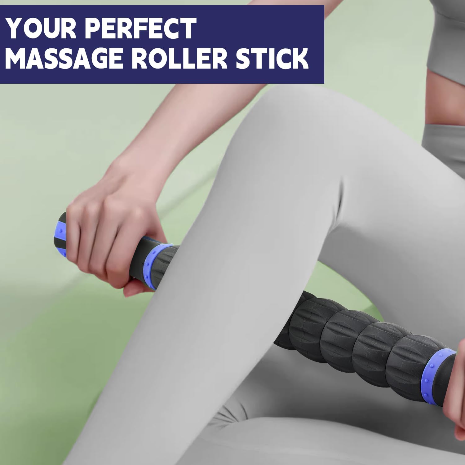 Massage Roller Stick,Muscle Roller Stick for Athletes,Liposuction Massage Roller for Lymphatic Drainage, for Relief Muscle Soreness, Trigger Points, Help Runner Legs, Back Recovery - Image 7