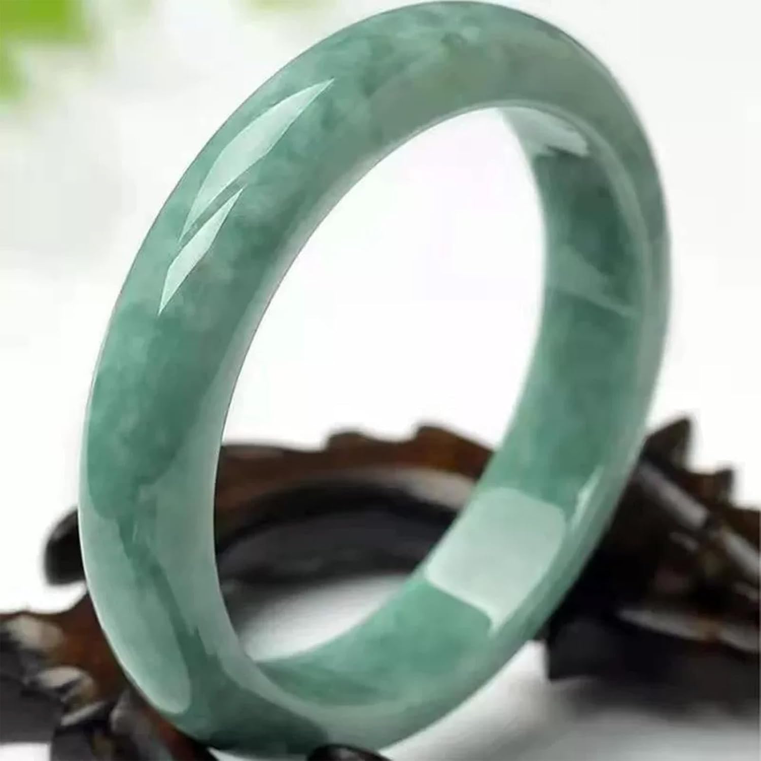 Jade Bangle Bracelet for Women Green Nephrite Jade Bracelet Symbolic Bracelets Elegant Chinese Jewelry Gift for Women - Image 8