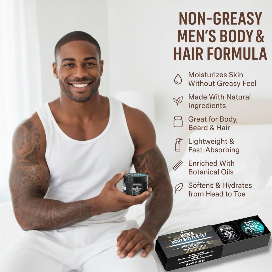 Body Butter for Men Pack of 2, Cologne Scented Moisturizer Gift Set for Men - Image 5