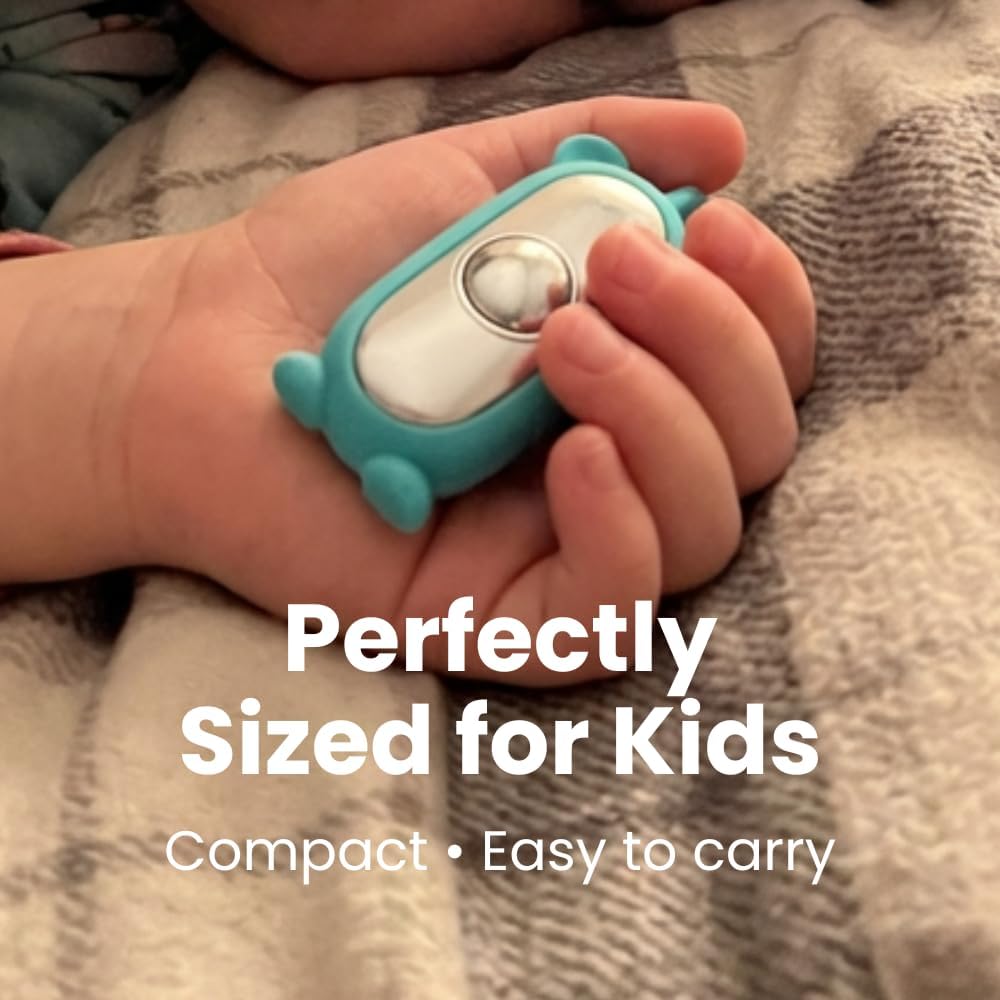 Glowco CalmCarry Mini Bear Kids Sleep Aid Device – Handheld Microcurrent Relaxation Tool, Supports Calm, Focus & Gentle Relief, USB Rechargeable, Portable Wellness Device for Children (Teal) - Image 6