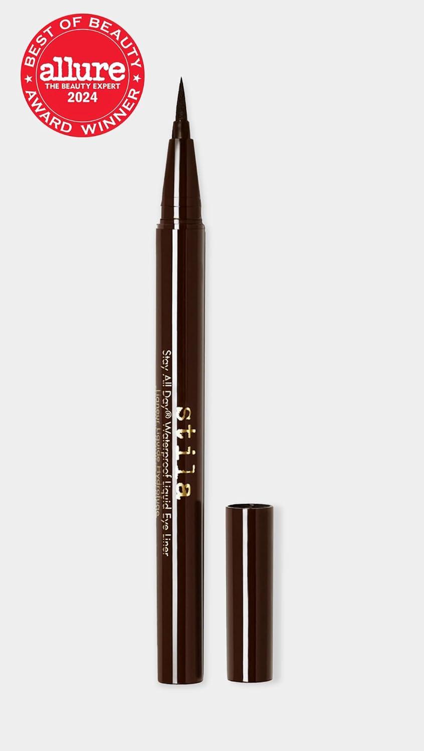 stila Waterproof Liquid Eye Liner, Stay All Day Makeup with Fine Brush Tip Lasting Satin Finish, Smudge-Proof & Transfer-Resistant - Image 2