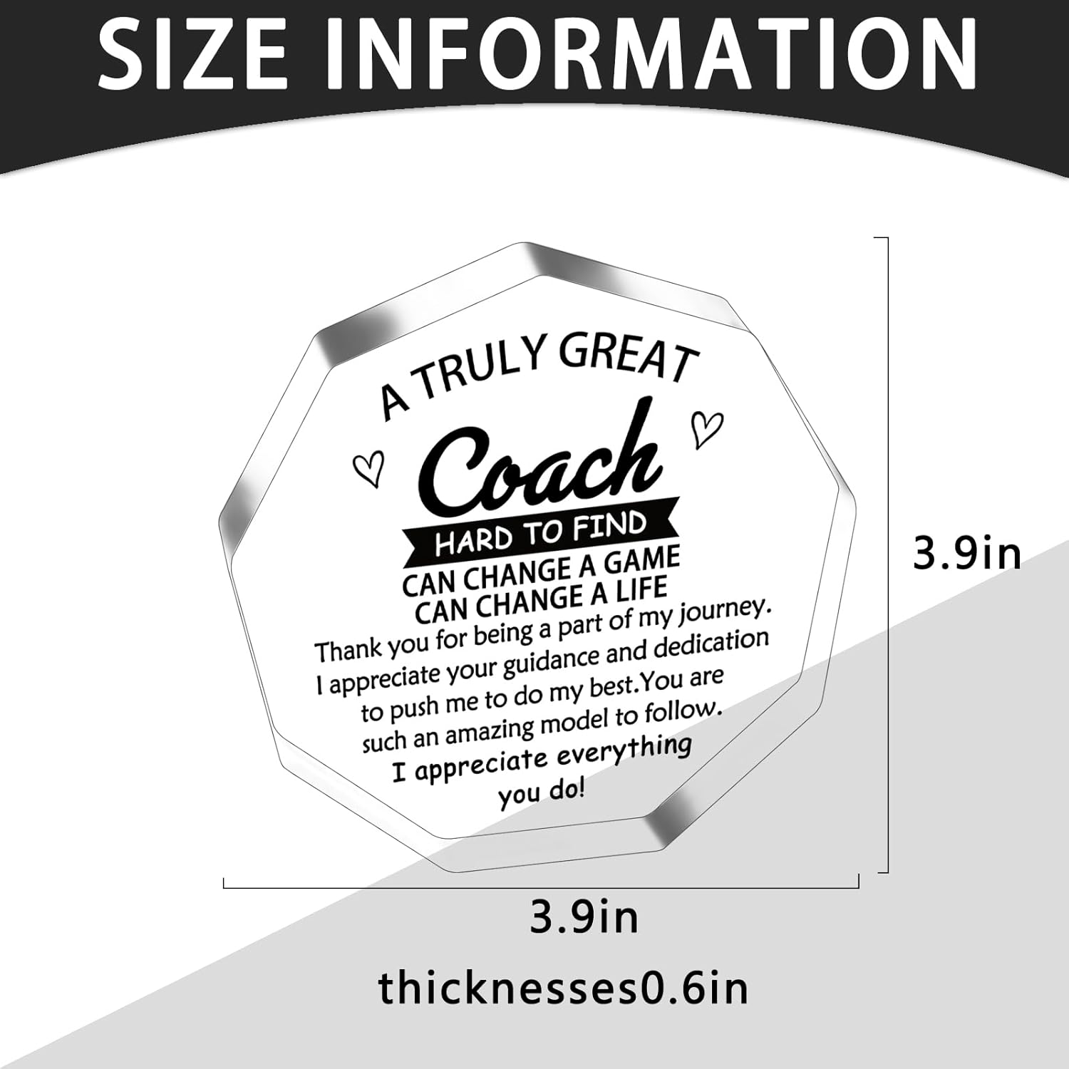 Teacher Appreciation Gifts Coach Gifts for Women Men Volleyball Soccer Baseball Football Softball Basketball Tennis Wrestling Cheerleading Best Coaches Ever Gift Acrylic Stocking Stuffer Ideas for Men - Image 2