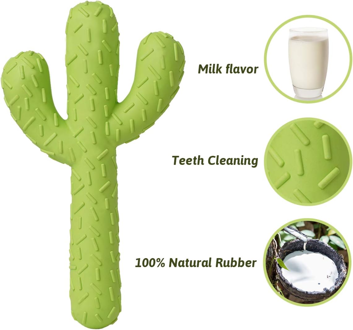 MewaJump Dog Chew Toys, Durable Rubber Dog Toys for Aggressive Chewers, Cactus Tough Toys for Training and Cleaning Teeth, Interactive Dog Toys for Medium/Large Dog - Image 3