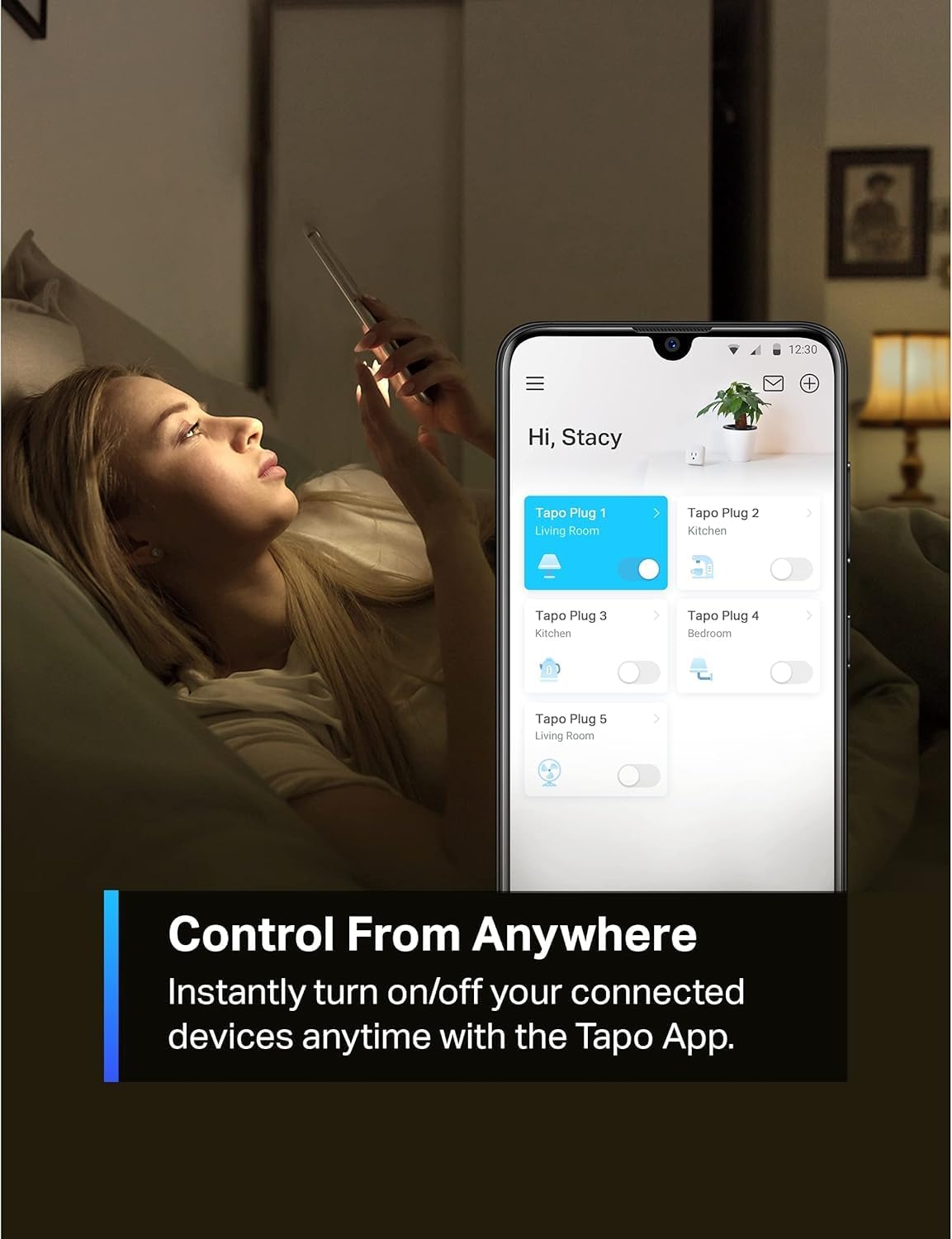 TP-Link Tapo Smart Plug Mini 15A, Smart Home Wi-Fi Plug, Super Easy Setup, Compatible with Alexa & Google Home, No Hub Required, UL Certified, 2.4G WiFi Only, White, Tapo P105(4-Pack) - Image 3