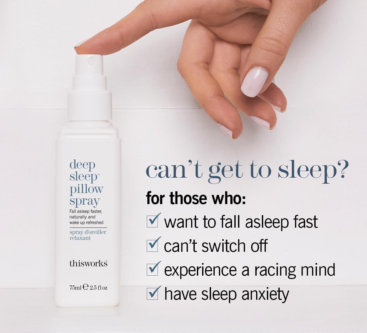 This Works Deep Sleep Pillow Spray with Lavender, Vetivert & Chamomile – Natural Aromatherapy Sleep Mist for Bedtime Relaxation, 75ml / 2.5 fl oz - Image 2