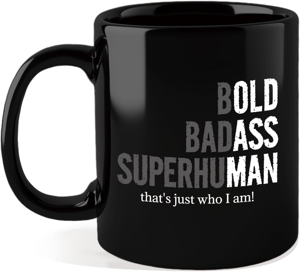 Funny Dad Mug 11Oz Father's Day Gifts for Dad, Gifts for Men, Funny Old Man Saying Gag Gift Christmas Birthday Gifts for Dads, Bold Badass Superhuman Mug