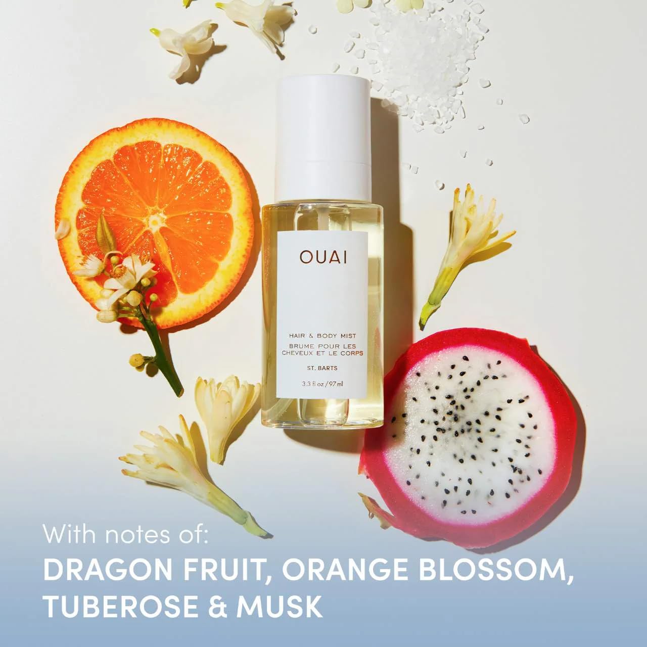OUAI St. Barts Hair and Body Mist - Tropical-Scented Hair Perfume and Body Spray - Notes of Dragonfruit, Orange Blossom, Tuberose & Musk (3.3 Fl Oz) - Image 2