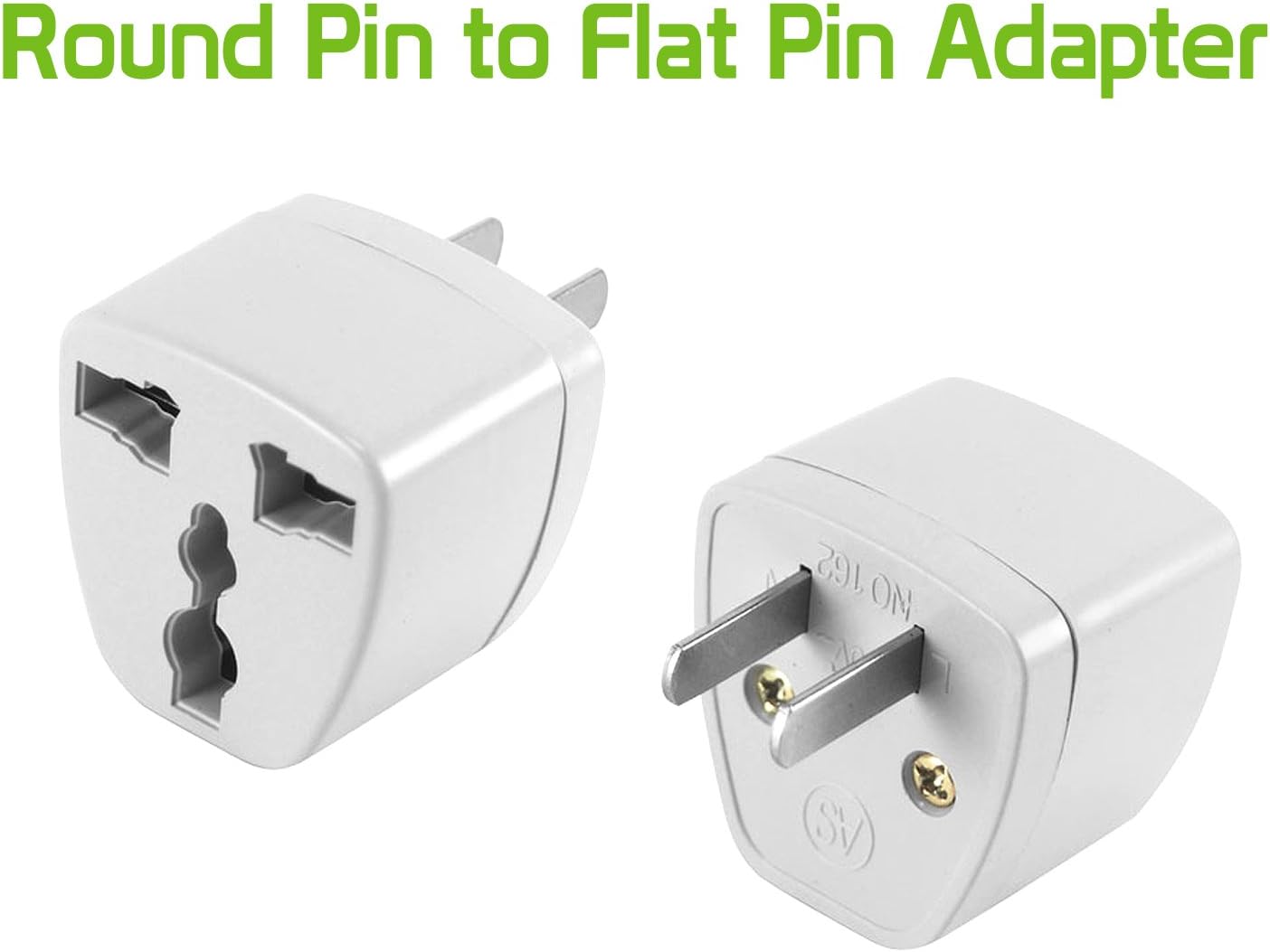 Cellet Universal Travel Adapter: Seamless Plug Conversion for International Travelers AC Wall Power Adapter to Convert China, UK, AU, EU & Other Plugs to US, Mexico, Canada Plug (2PACK) (Type-A) - Image 5