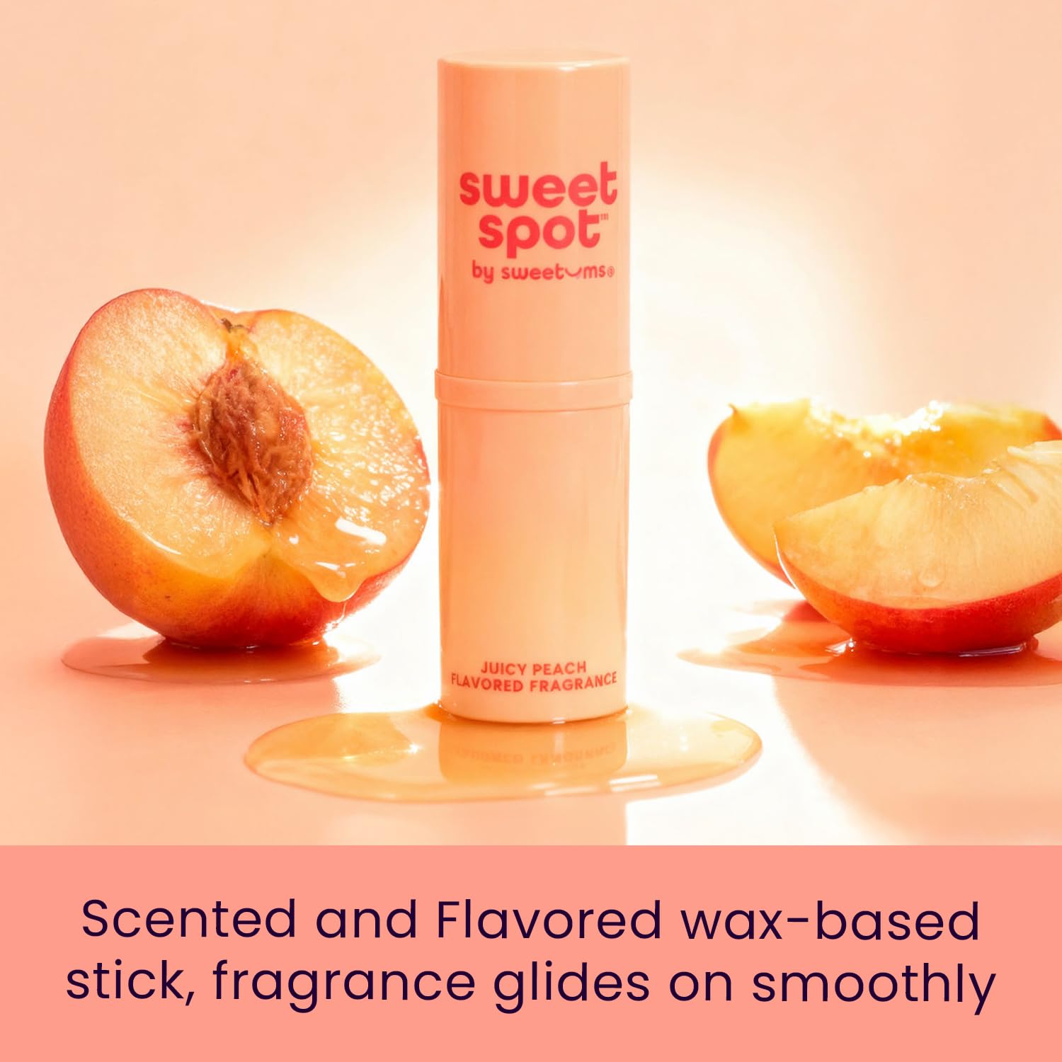 SweetSpot Flavored Solid Perfume Stick, Portable Travel Perfumes for Women, Long Lasting Fragrances, Non Sticky Formula, Natural Ingredients, Fragrance Stick (Peach) - Image 2