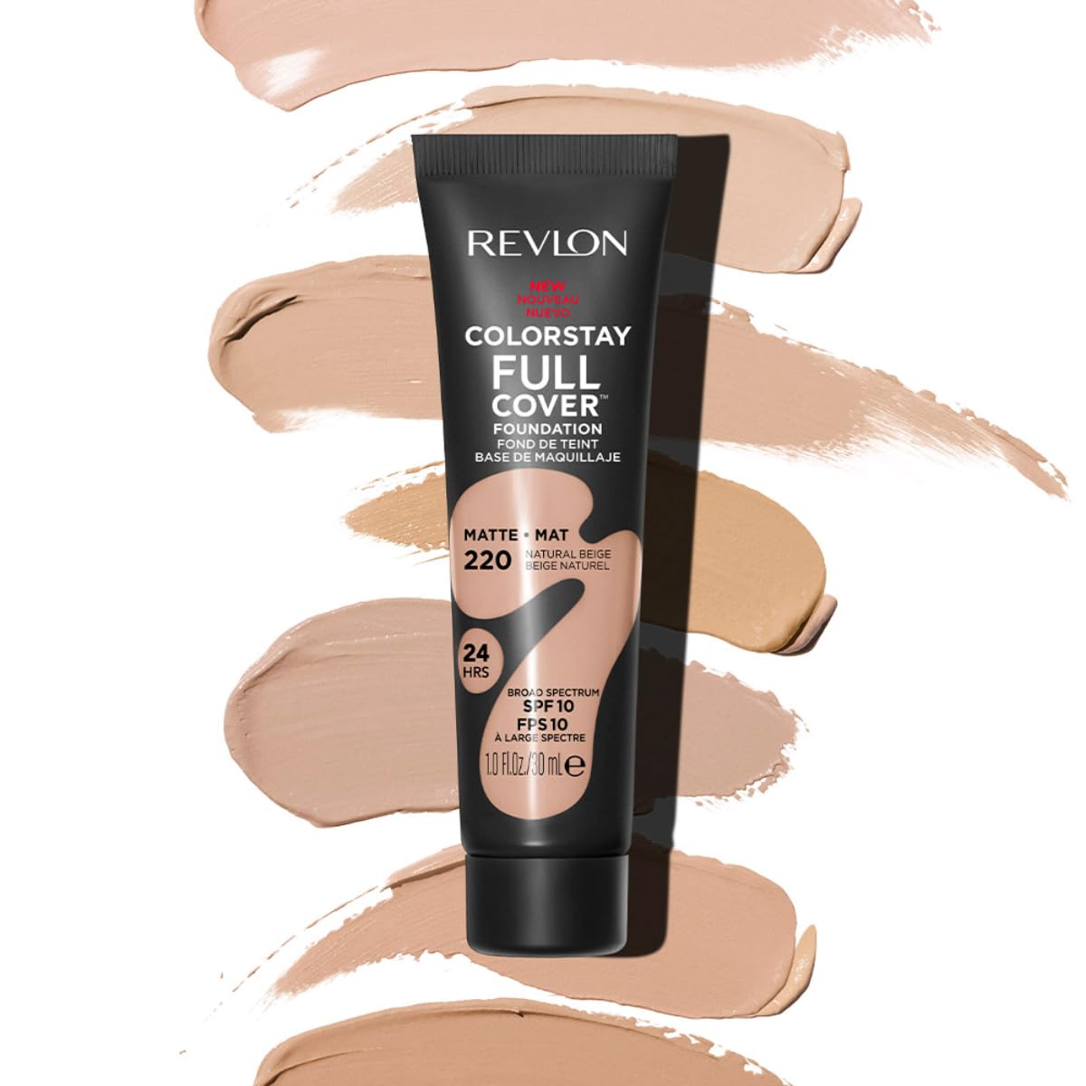 Revlon Liquid Foundation, ColorStay Face Makeup for Normal and Dry Skin, Longwear Full Coverage with Matte Finish, Oil Free, Natural Beige, 1.0 Fl Oz - Image 2