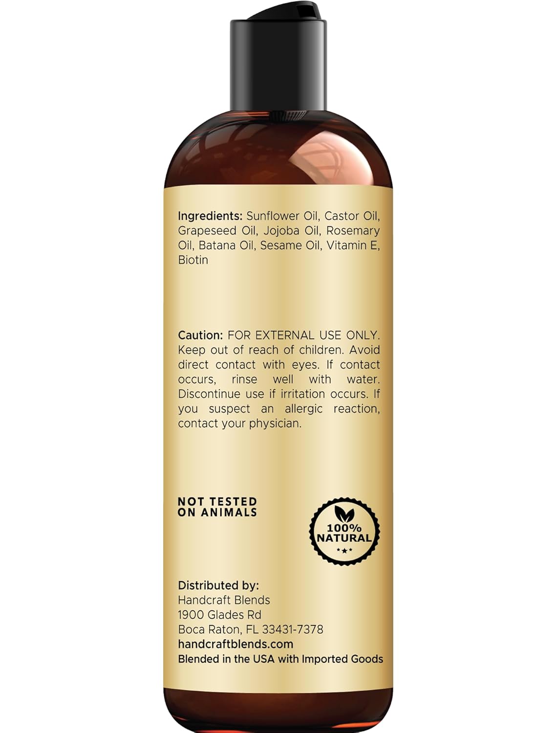 Handcraft Blends Rosemary Oil for Hair 8 Fl Oz | Nourishing Hair Oil | 100% Pure and Natural | Rosemary, Castor, Jojoba, and Batana Oils & Biotin | Carrier Oil - Image 3
