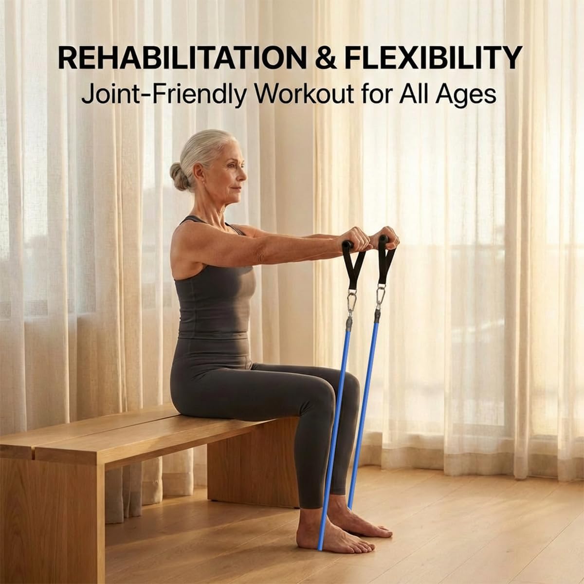 VEICK Resistance Bands, Exercise Bands, Workout Bands, Resistance Bands for Working Out with Handles for Men and Women, Exercising Bands for Fitness Weights Work Out at Home - Image 4