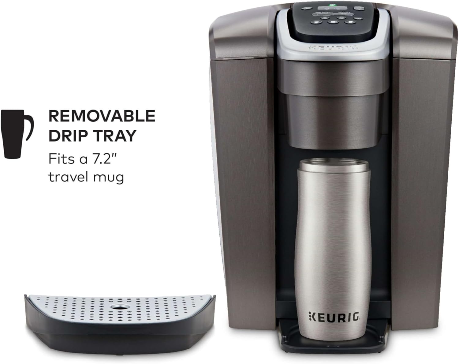 Keurig K-Elite Single Serve K-Cup Pod Coffee Maker, with Strength and Temperature Control, Iced Coffee Capability, 8 to 12oz Brew Size, Programmable, Brushed Slate - Image 3