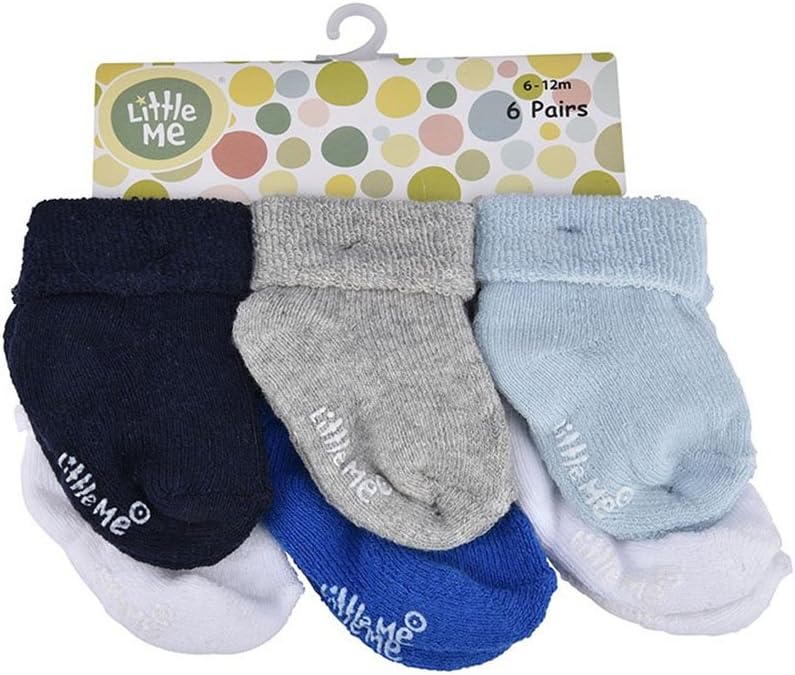 Little Me Baby Boys' Think Cotton Turn Cuff Socks - Image 3
