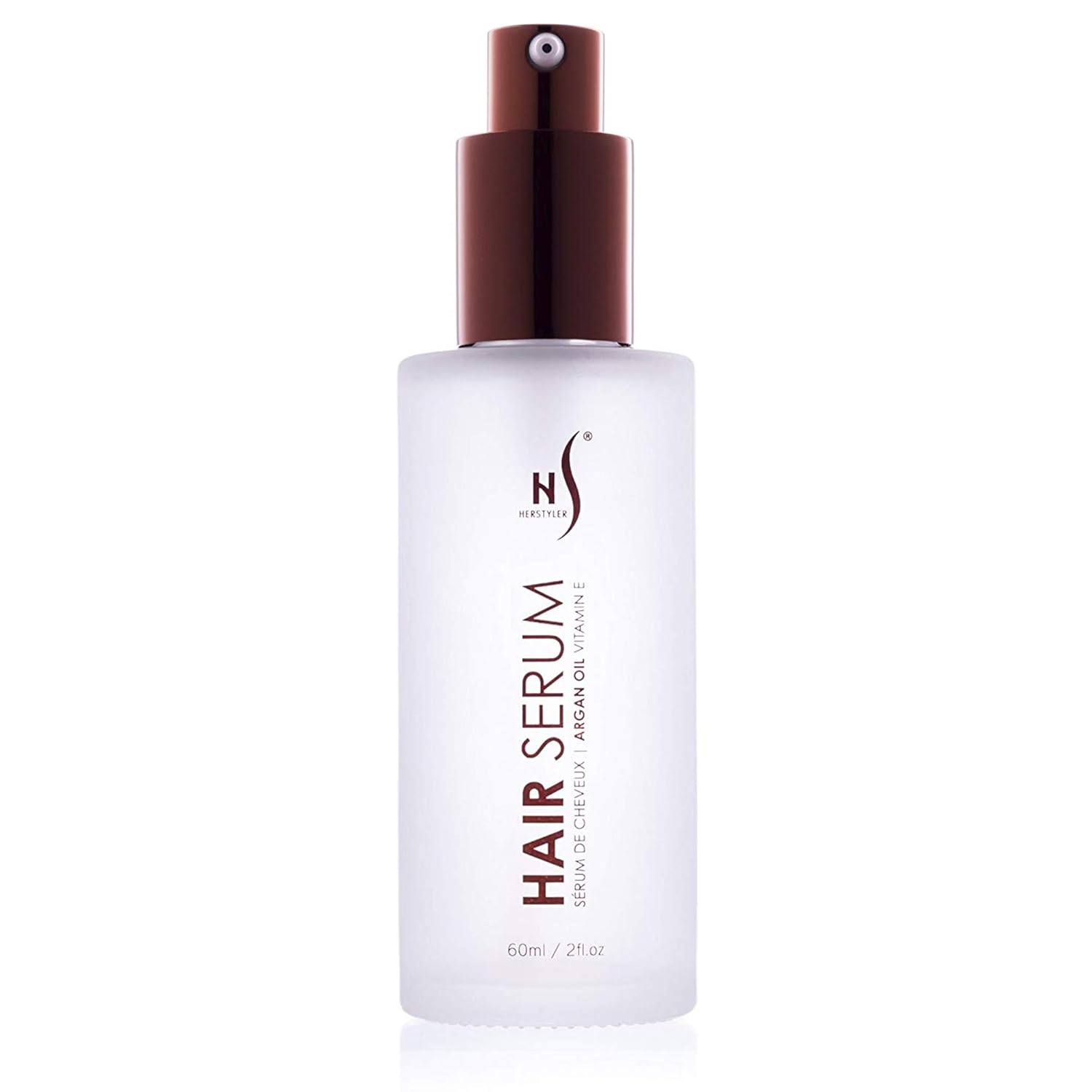 HerStyler Hair Repair Serum - Argan Oil Hair Serum for Frizzy and Damaged Hair - For Frizz, Styling and Shine - 2 Fl Oz - Pack of 1