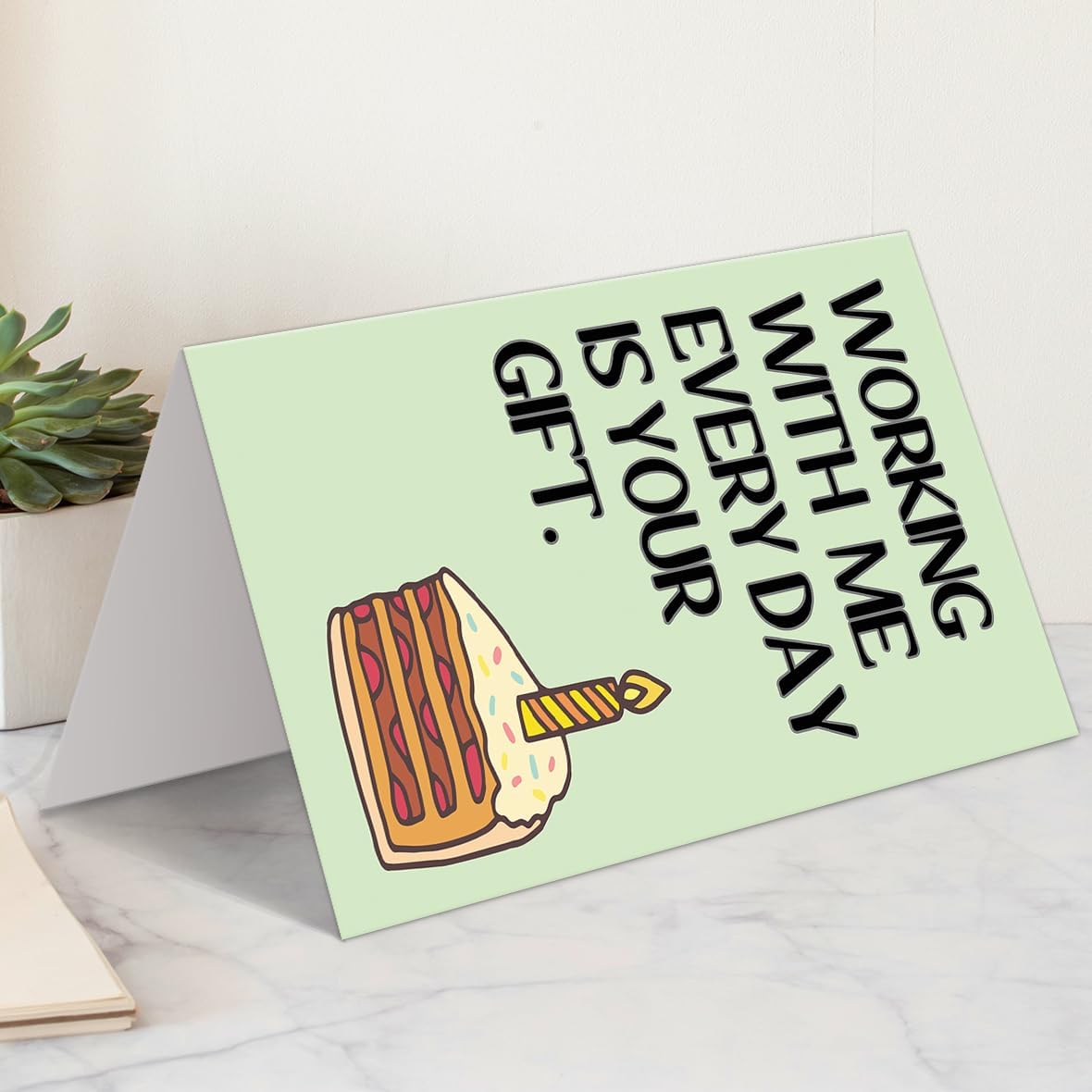 Funny Birthday Card for Coworker, Hilarious Office Birthday Card for Boss Friends Coworker, Working With Us Everyday Is Your Gift - Image 6