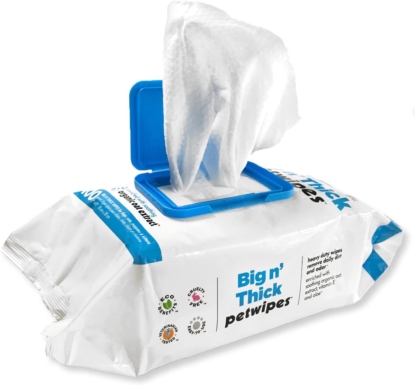 Petkin Large Pet Wipes for Dogs and Cats, 200 Count, Organic Oat Extract, Moistened with Gentle Cleaning Formula, Ideal for Home or Travel - Image 8