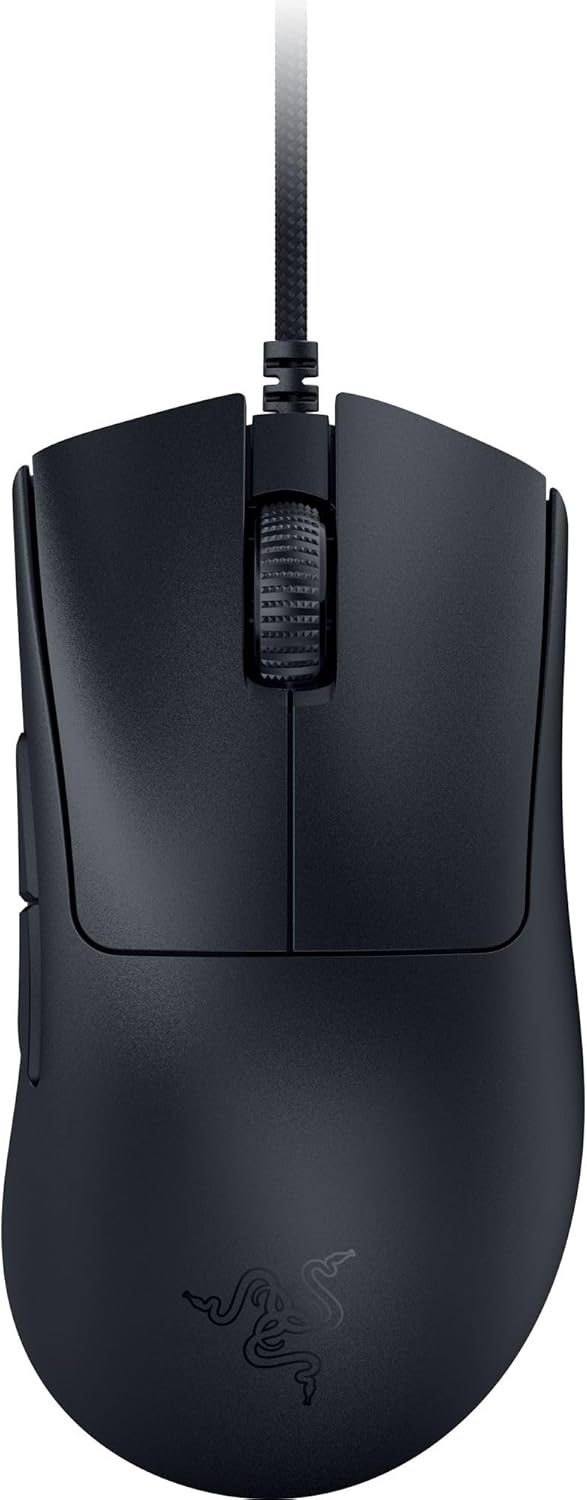 Razer DeathAdder V3 Wired Gaming Mouse: 59 g Ultra Lightweight - Focus Pro 30K Optical Sensor - Fast Switches Gen-3-8K Hz HyperPolling - 6 Programmable Buttons - Ergonomic - Speedflex Cable - Black