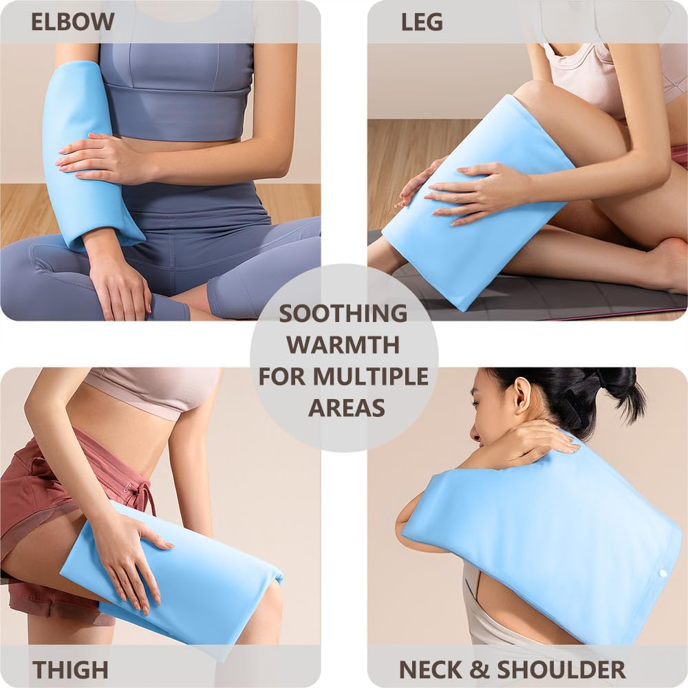 Boncare® Stay-On Small Vinyl Electric Heating Pad for Neck and Shoulders and Back Without Auto-Off, Low & High Heat Levels, Waterproof Hot Heat Pad with Washable Cover (11.5"x13.5", 1-Pack) - Image 2