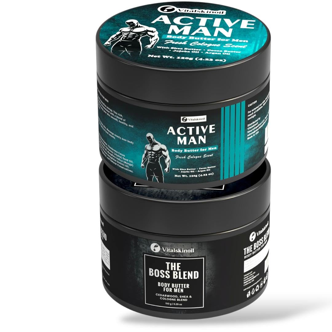 Body Butter for Men Pack of 2, Cologne Scented Moisturizer Gift Set for Men - Image 4