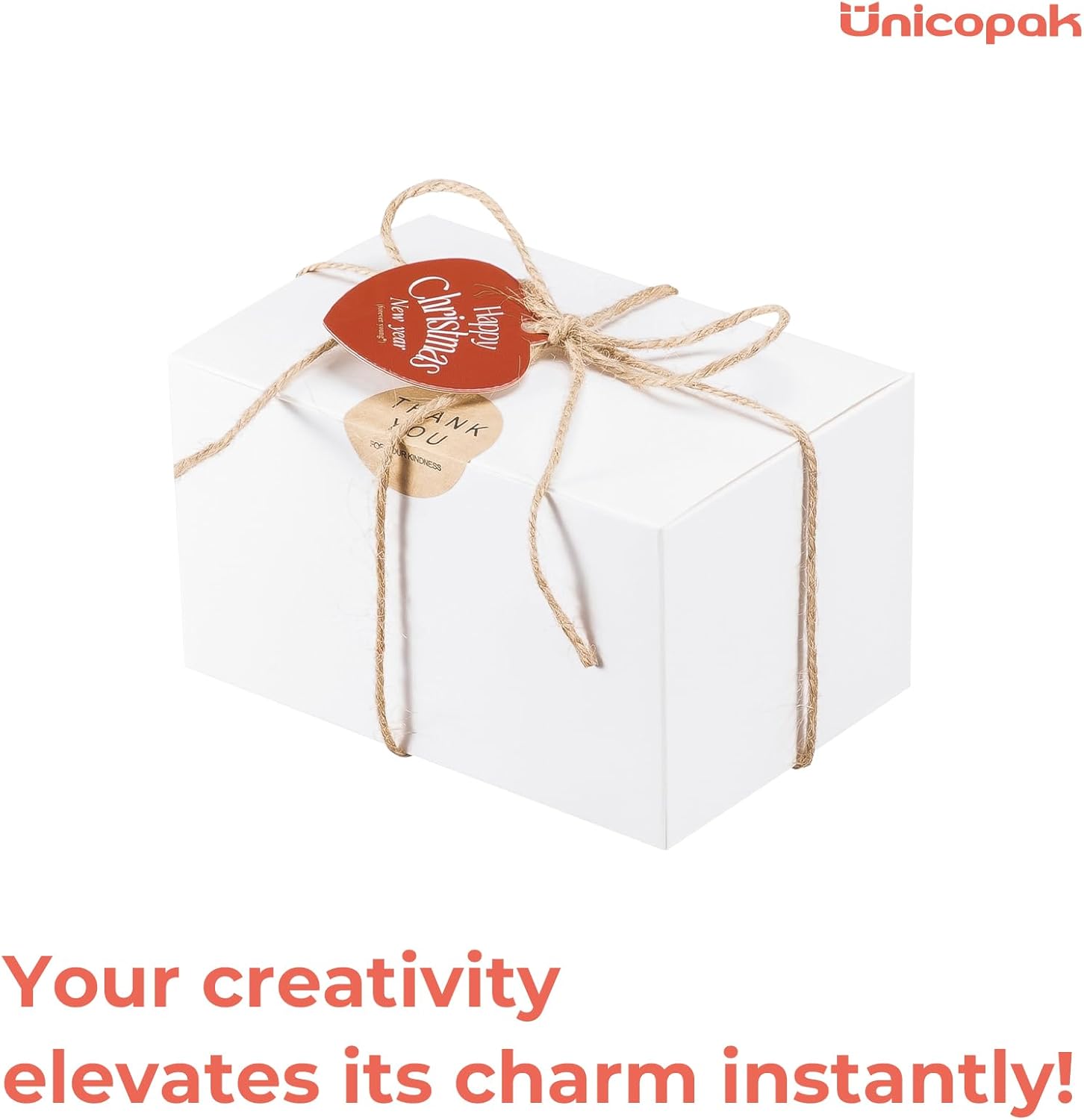 UnicoPak 10 Pack 6x4x3.5 Small Gift Boxes White Gift Boxes with Lids for Presents Bulk for Candle Mug Perfume Craft Ornaments Cookies Treats Favors - Image 8