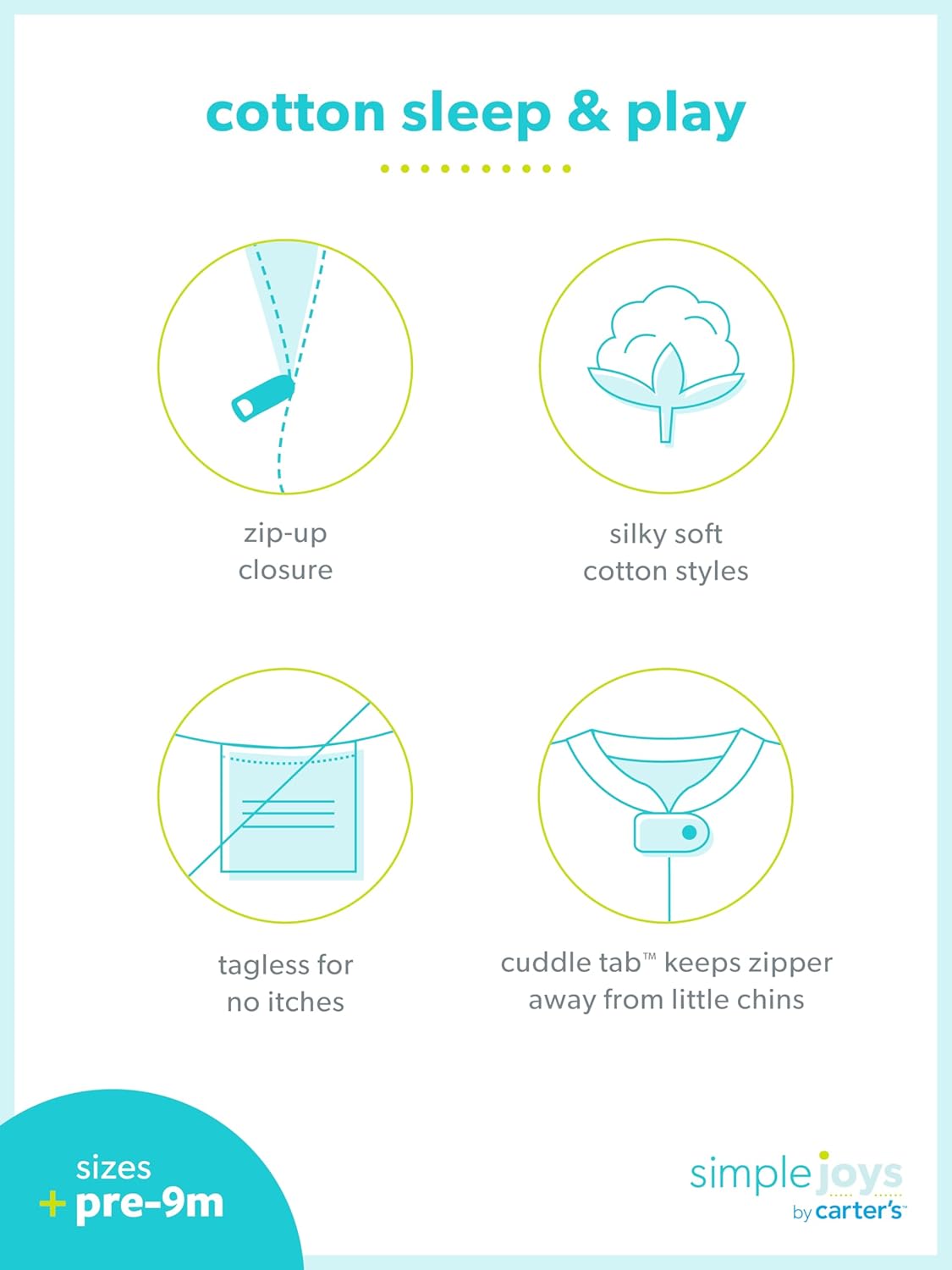 Simple Joys by Carter's Baby 3-Pack Neutral Sleep and Play - Image 6
