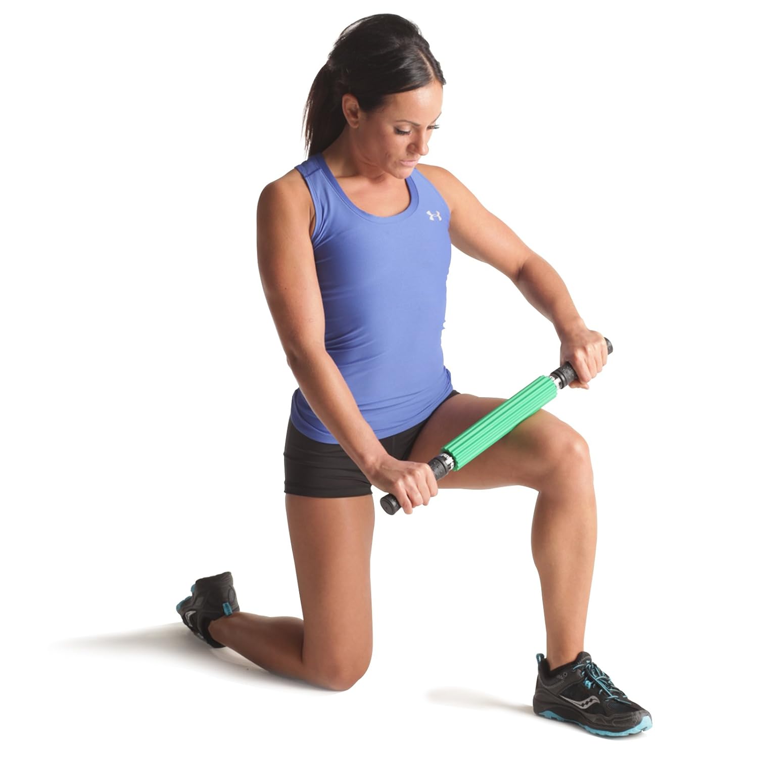 THERABAND Roller Massager +, Muscle Roller Stick for Self-Myofascial Release, Deep Tissue Massage Rolling Pin, Trigger Point Release, Muscle Soreness, Best Gift for Runners, Athletes, Crossfit - Image 2