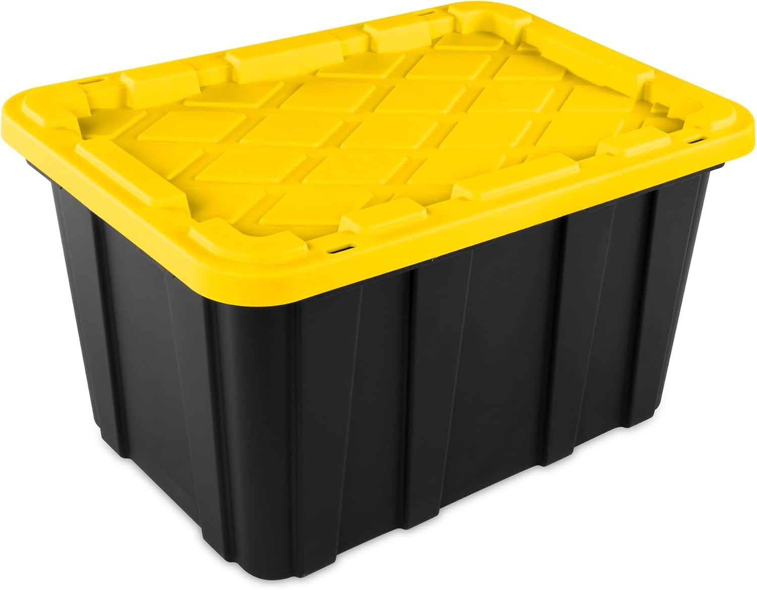 Sterilite 12-Pack Industrial Tote, Plastic Storage Container Bins with Lids, 27 Gallon - Heavy-Duty Organizing Containers for Closet, Bathroom, and Office - Image 8