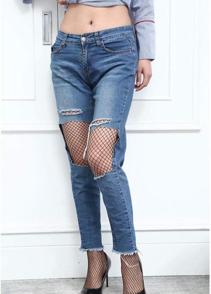 Charmnight Womens High Waist Tights Fishnet Stockings Thigh High Pantyhose - Image 2