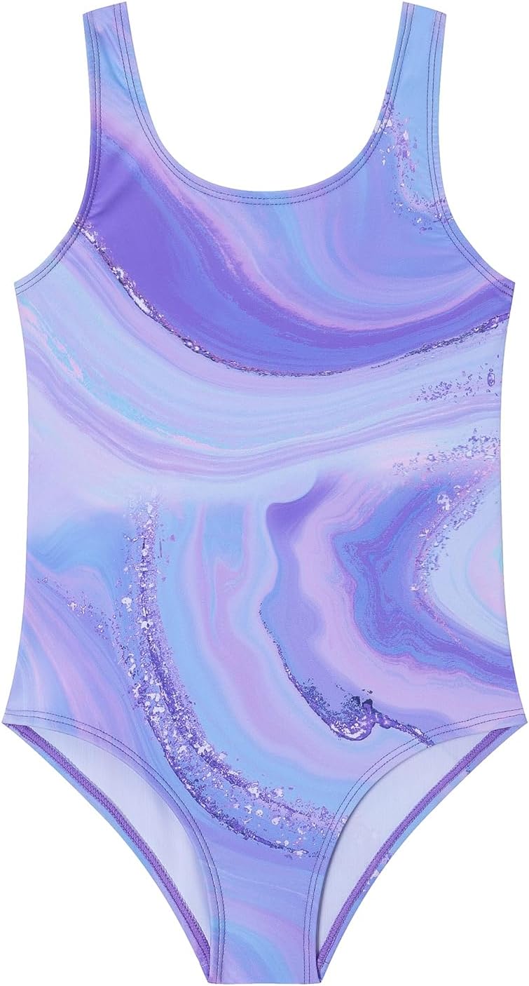 Girls One Piece Swimsuit Quick Dry Swimwear Beach Bathing Suit for 5-18 Years