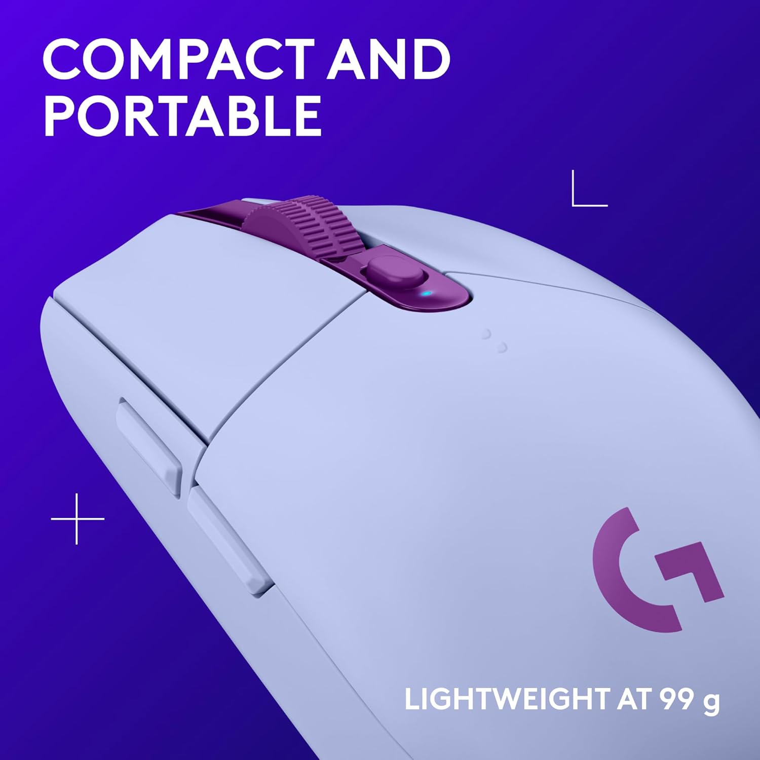 Logitech G305 Lightspeed Wireless Gaming Mouse, Hero Sensor, 12,000 DPI, Lightweight, 6 Programmable Buttons, 250h Battery, On-Board Memory, Compatible with PC, Mac - Lilac - Image 7
