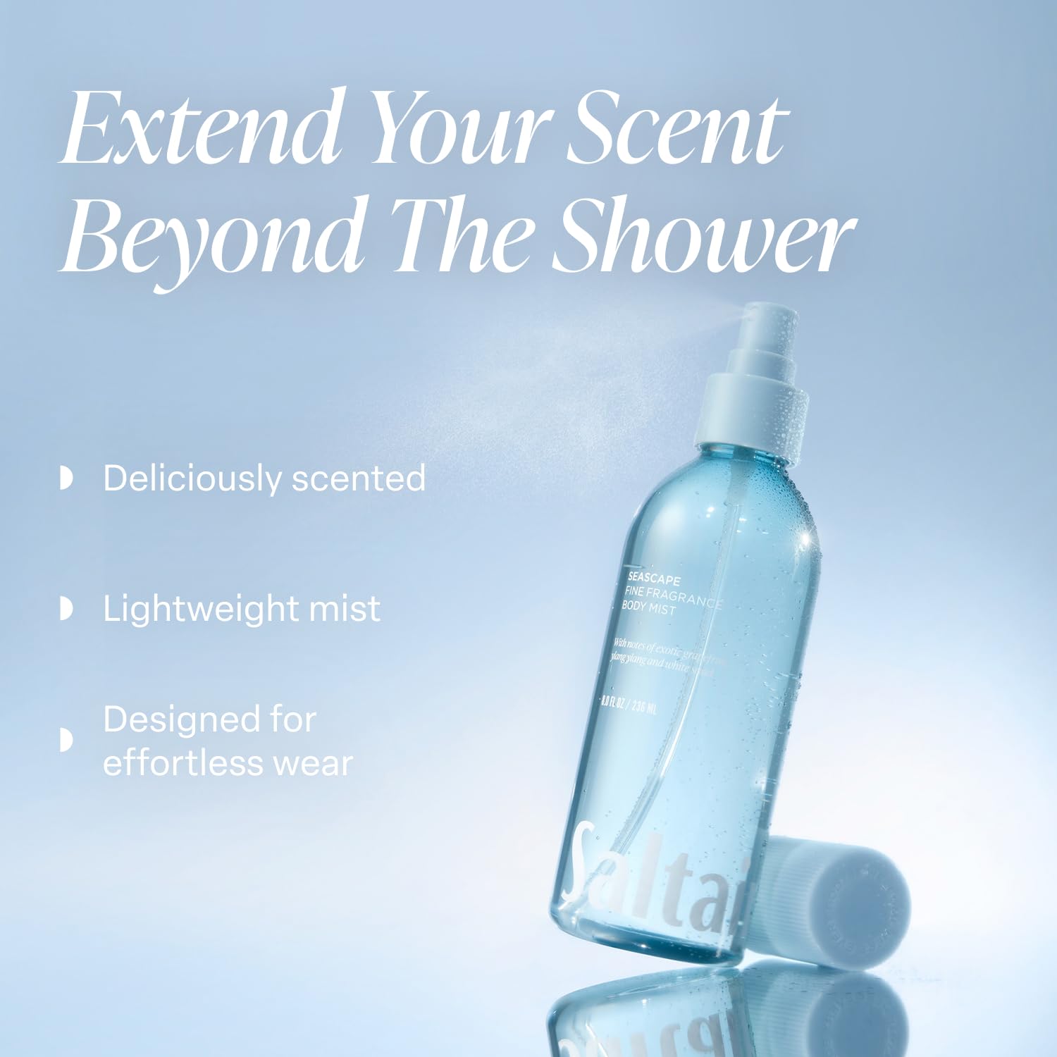 Saltair Body Mist 2 Pack - Fine Fragrance, Lightweight Body Spray Mist with Seascape Scent. Long Lasting Perfume Mist. 2x 8oz Bottles - Image 2