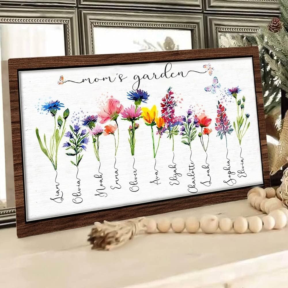 Personalized Grandma's Garden Frame Sign With Grandchildren Names - Chrismas Gifts For Nana - Chrismas Gifts For Mom - Mom Gifts - Chrismas Gifts For Mom - Chrismas Gifts For Mama - Mom Gifts - Image 2