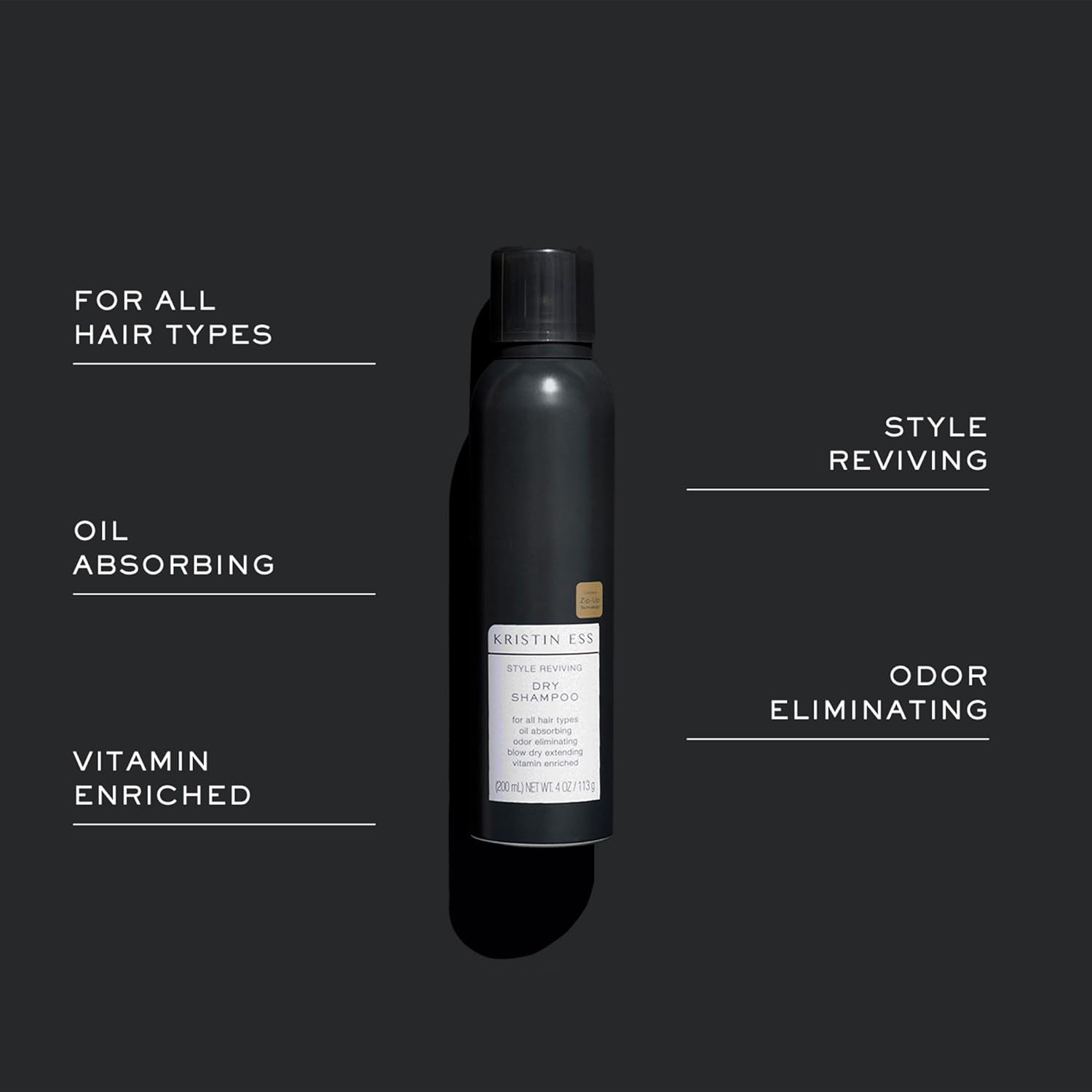 Kristin Ess Volumizing Vitamin C Dry Shampoo Spray for Oily Hair + Frizz - Oil Absorbing Style Extender with Minimal Residue - Powder Spray - Sulfate Free + Vegan + Color Safe - Fresh Pear Fragrance - Image 4