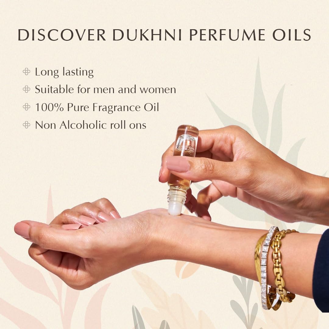 Dukhni Attar Amaani Roll-On Perfume Oil, Alcohol-Free, Arabian Attar - Image 2