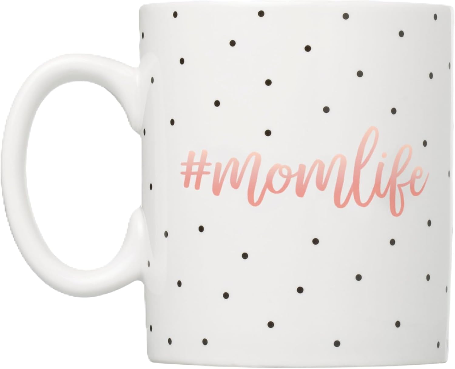 Little Pear Mom Life Mug, Mothers Day Gifts, Ceramic Coffee Cup, Ideal Gift for New and Expecting Moms, Dishwasher Safe and Microwave Safe, Polka Dot, 13oz