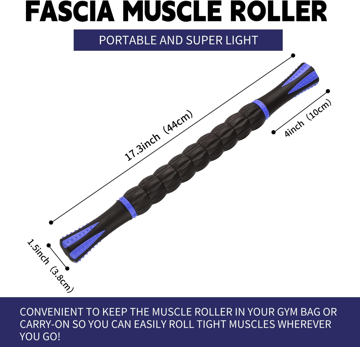 Massage Roller Stick,Muscle Roller Stick for Athletes,Liposuction Massage Roller for Lymphatic Drainage, for Relief Muscle Soreness, Trigger Points, Help Runner Legs, Back Recovery - Image 6
