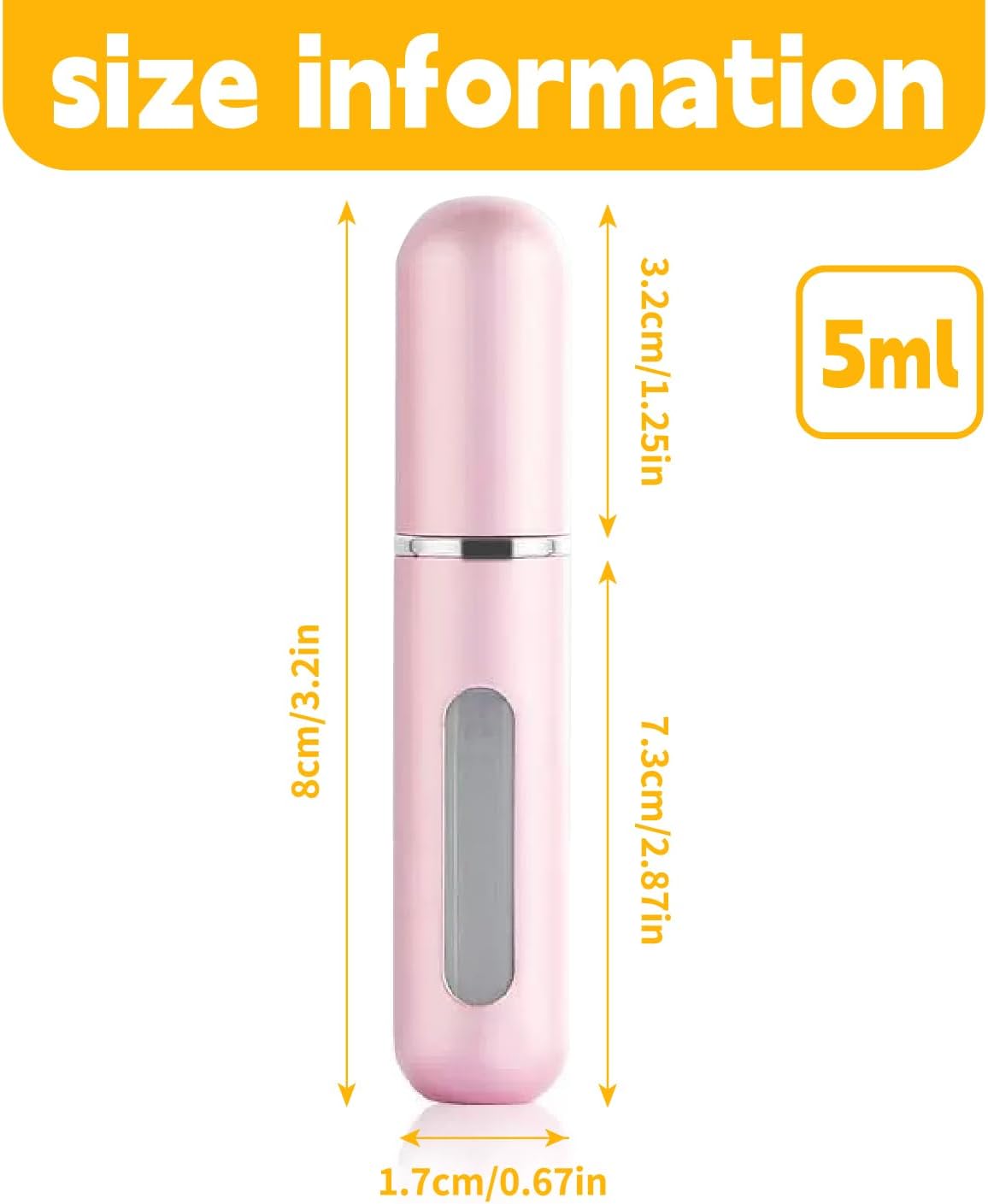 Perfume travel refillable,6Pcs 5ml Mini perfume bottle,Portable perfume bottles refillable for Women Men Small Mister Spray Bottle, for Travel and Outgoing - Image 2
