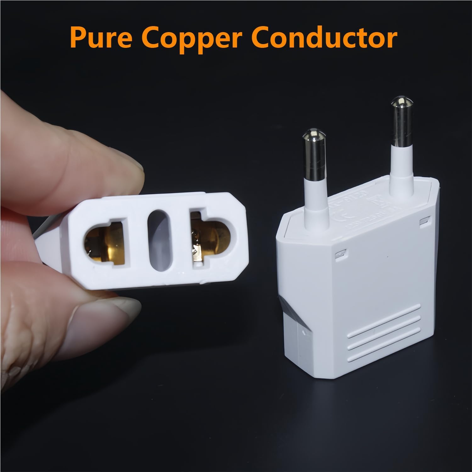 US to Europe Plug Adapter - European Travel Plug Adapter,Type C Wall Plug Power Converter for Europe,White,8 Pack - Image 7