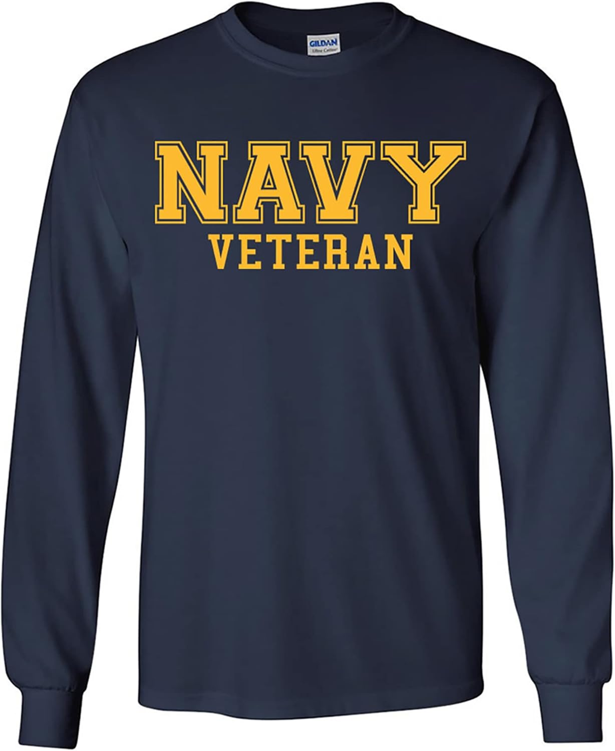 zerogravitee Navy Veteran Gold Logo Long Sleeve T-Shirt