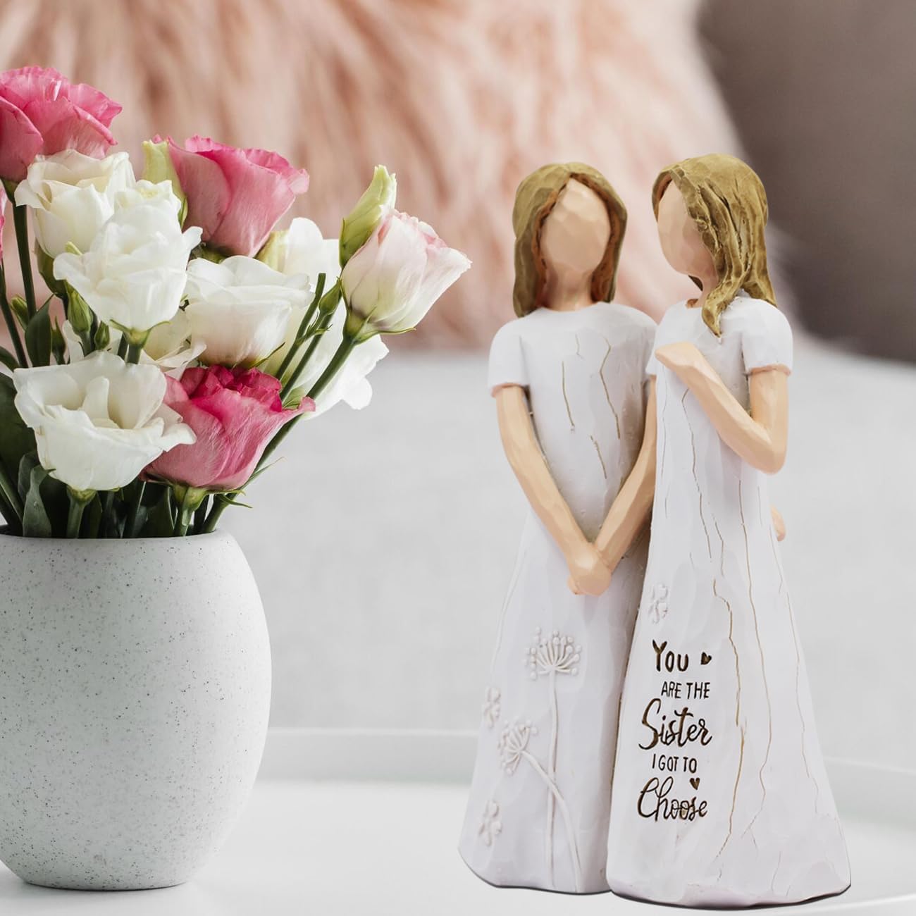 BORLESTA Best Friend Birthday Gifts for Women - Friendship Gifts for Women, Gift for Friends Women, Sister Birthday Gift, Bestie Gift for Women - Friend Hand-Painted Figure - Image 5