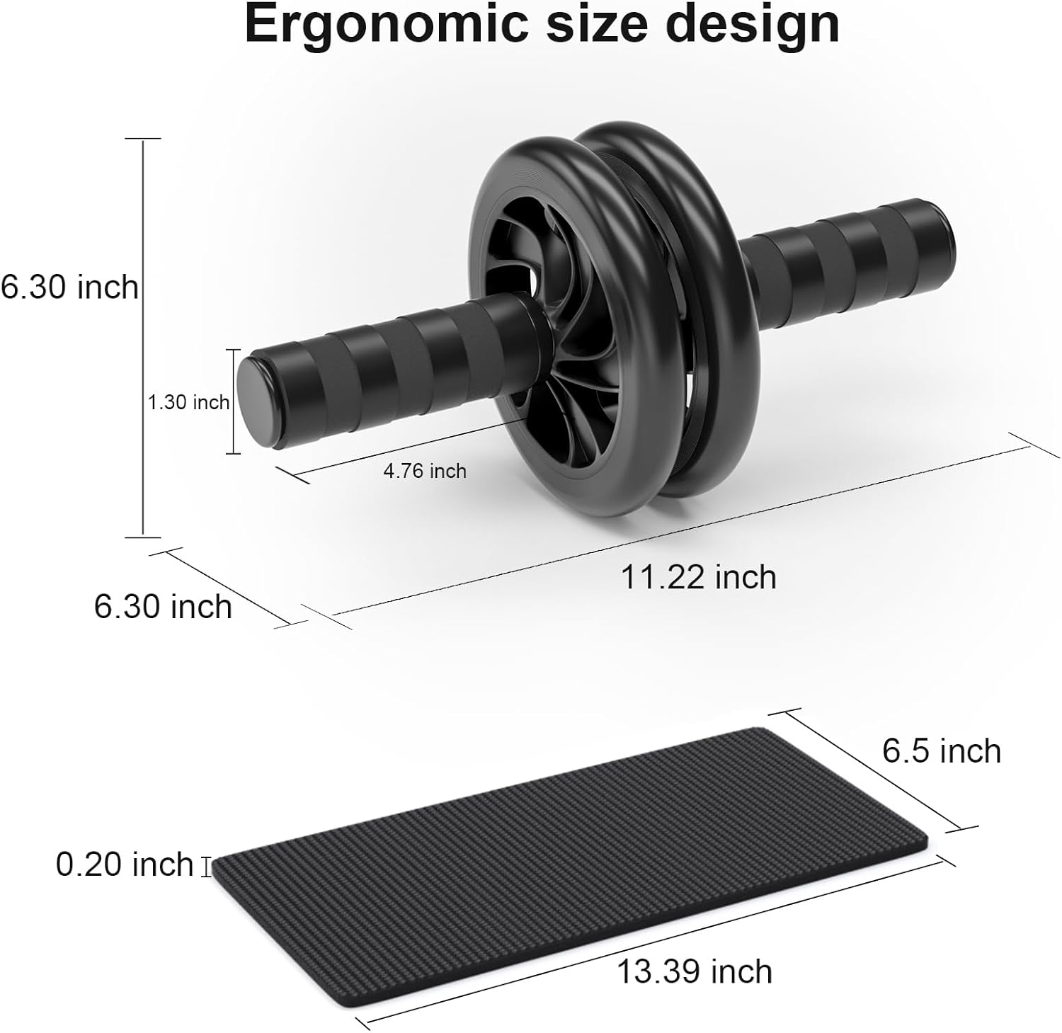 Abdominal Wheel, Ab Roller for Abdominal Exercise Machine, Abs Workout Equipment, Core Strengthening Trainer Fitness Belly Training, Entrainement maison equipement. accessories gym stuff - Image 6